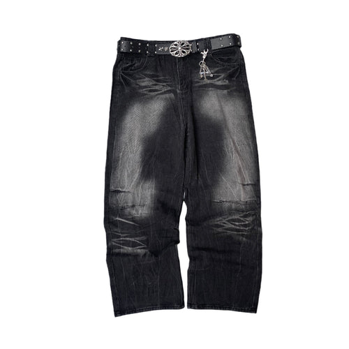 "CRASH" BLACK DENIM