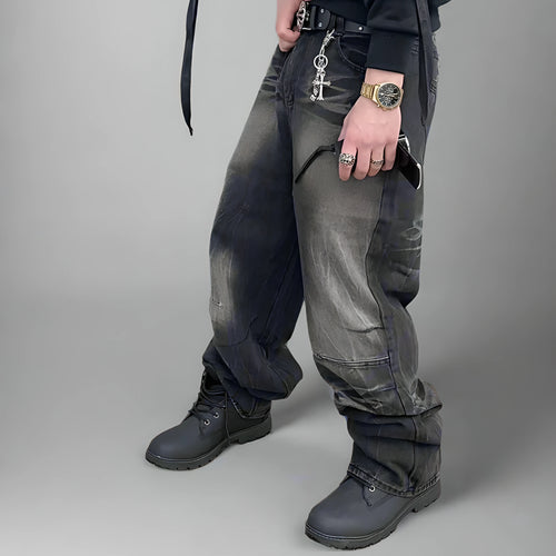 "CRASH" BLACK DENIM