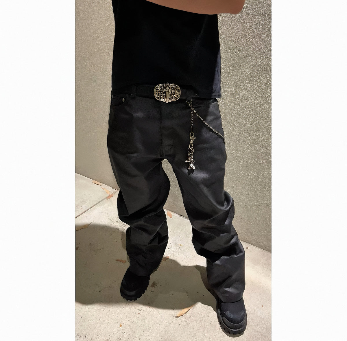 "DARK" WAXED DENIM