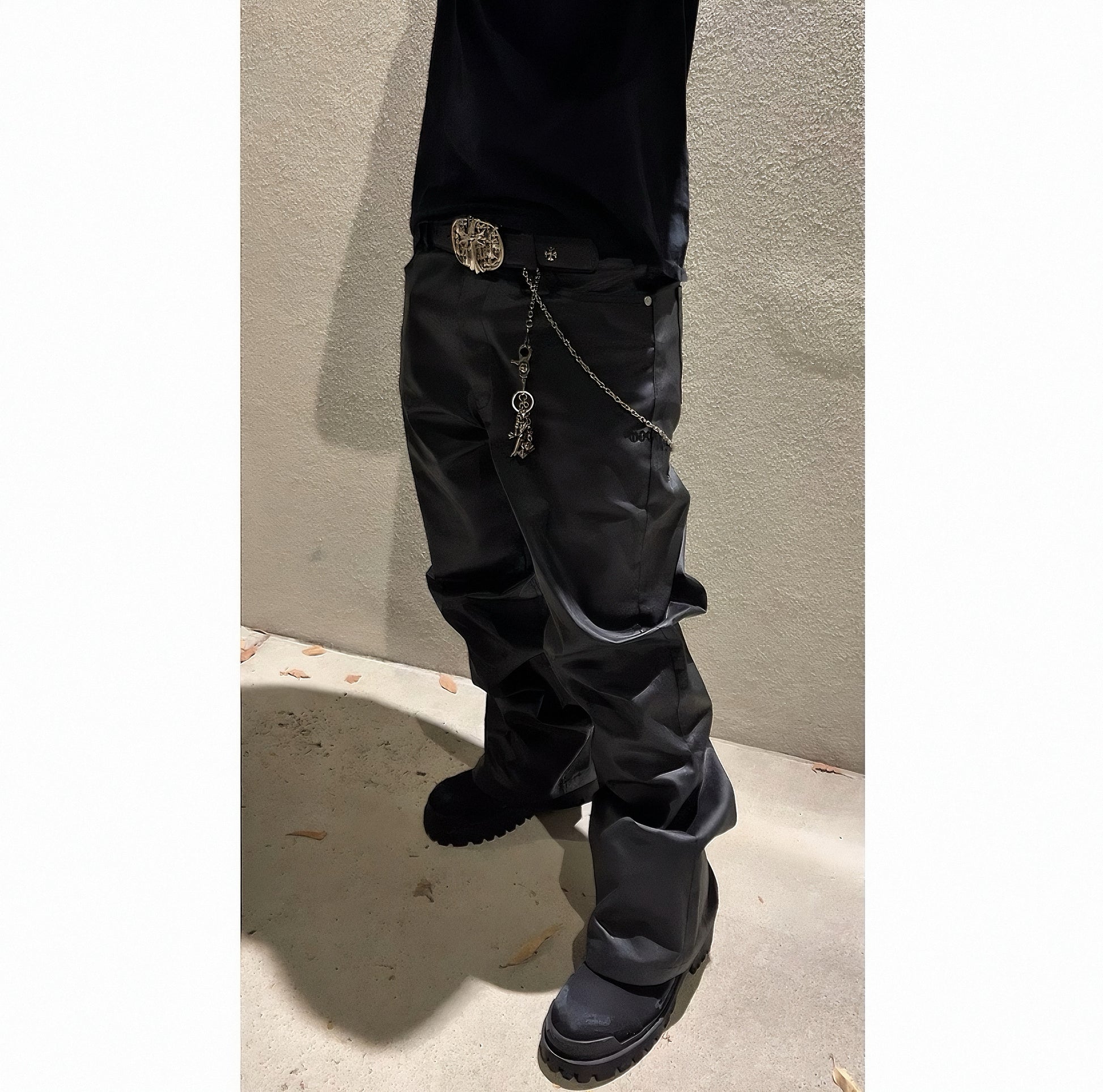 "DARK" WAXED DENIM